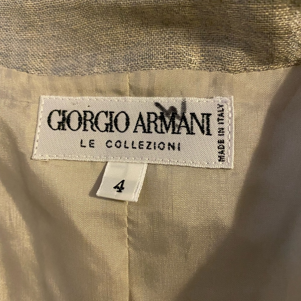 Giorgio Armani Silver Highneck Blazer - Picture 7 of 9